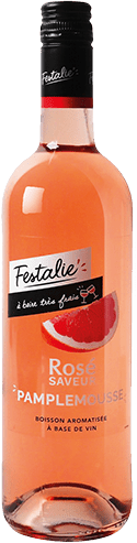 Bouteille de vin Boisson Aromatisée À Base De Vin Rosé Saveur Pamplemousse « Festalie »