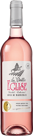 Bouteille de vin rose — AOP(1) VIN ROSÉ CÔTES DU MARMANDAIS LA VIEILLE ÉGLISE