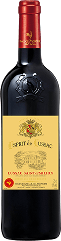 Bouteille de vin rouge AOP Vin Rouge Lussac Saint Émilion « Esprit De Lussac », millésime 2025/2026 — vignoble Bordeaux