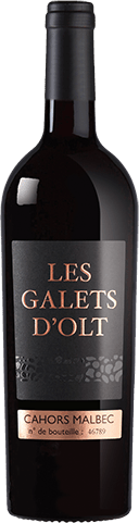 Bouteille de vin rouge — AOP(1) VIN ROUGE CAHORS MALBEC LES GALETS D’OLT