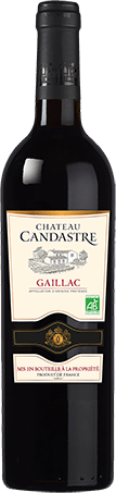 Bouteille de vin rouge — AOP(1) VIN ROUGE GAILLAC* BIO** CHÂTEAU CANDASTRE