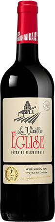 Bouteille de vin rouge — AOP(1) VIN ROUGE CÔTES DU MARMANDAIS LA VIEILLE ÉGLISE