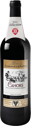 Bouteille de vin rouge — AOP(1) VIN ROUGE CAHORS TERRASSES D’AUTAN