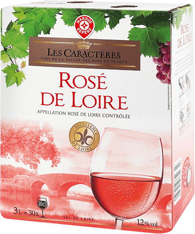 Bouteille de vin rose — AOP(1) VIN ROSÉ ROSÉ DE LOIRE LES CARACTÈRES