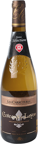 Bouteille de vin blanc — AOP(1) VIN BLANC COTEAUX DU LAYON LES CARACTÈRES