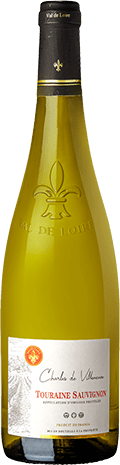 Bouteille de vin blanc AOC Vin Blanc Touraine Sauvignon « Charles De Villeneuve », millésime 2025/2026 — vignoble Loire