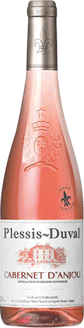 Bouteille de vin rosé AOP Vin Rosé Cabernet D’anjou « Plessis-duval », millésime 2025/2026 — vignoble Loire