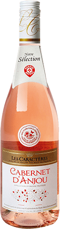 Bouteille de vin rosé AOP Vin Rosé Cabernet D’anjou « Les Caractères », millésime 2025/2026 — vignoble Loire