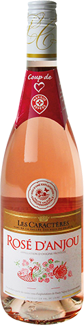 Bouteille de vin rosé AOP Vin Rosé Rosé D’anjou « Les Caractères », millésime 2025/2026 — vignoble Loire