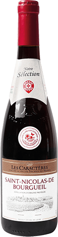 Bouteille de vin rouge — AOP(1) VIN ROUGE SAINT-NICOLAS DE-BOURGUEIL* LES CARACTÈRES