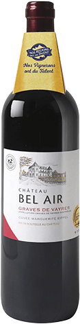 Bouteille de vin rouge AOP Vin Rouge Graves De Vayres « Château Bel Air », millésime 2025/2026 — vignoble Bordeaux