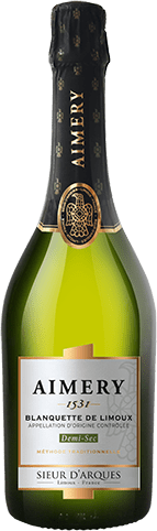 Bouteille de vin effervescent — AOP(1) BLANQUETTE DE LIMOUX DEMI-SEC AIMERY