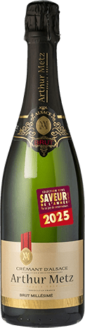 Bouteille de vin effervescent — AOP(1) CRÉMANT D’ALSACE BRUT ARTHUR METZ