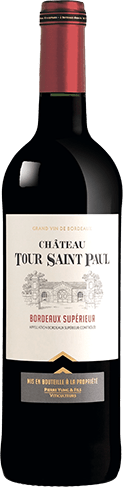 Bouteille de vin rouge — AOC(3) VIN ROUGE BORDEAUX SUPÉRIEUR CHÂTEAU TOUR SAINT PAUL