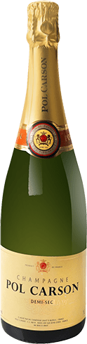 Bouteille de vin effervescent — AOC(3) CHAMPAGNE DEMI-SEC POL CARSON