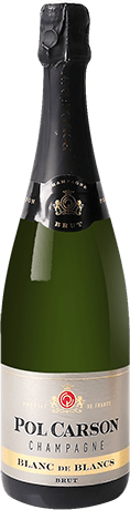 Bouteille de vin effervescent — AOC(3) CHAMPAGNE BRUT BLANC DE BLANCS POL CARSON