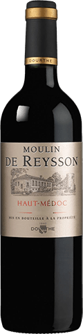 Bouteille de vin rouge AOP Vin Rouge Haut-médoc « Moulin De Reysson », millésime 2025/2026 — vignoble Bordeaux