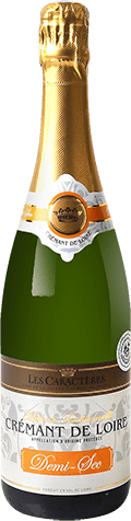 Bouteille de vin effervescent — AOP(1) CRÉMANT DE LOIRE DEMI-SEC* LES CARACTÈRES