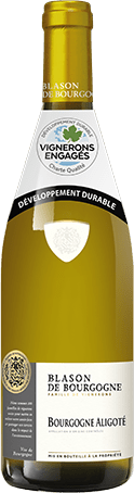 Bouteille de vin blanc AOC Vin Blanc Bourgogne Aligoté « Blason De Bourgogne », millésime 2025/2026 — vignoble Bourgogne