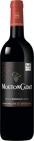 Bouteille de vin rouge AOP Vin Rouge Bordeaux « Mouton Cadet », millésime 2025/2026 — vignoble Bordeaux