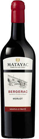 Bouteille de vin rouge — AOP(1) VIN ROUGE BERGERAC MATAYAC