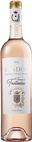 Bouteille de vin rosé AOC Vin Rosé Bandol « Terrasses De Fontanieu », millésime 2025/2026 — vignoble Provence & Corse