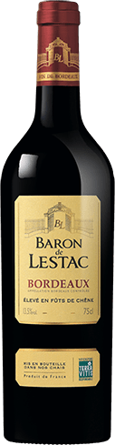 Bouteille de vin rouge — AOP(1) VIN ROUGE BORDEAUX BARON DE LESTAC