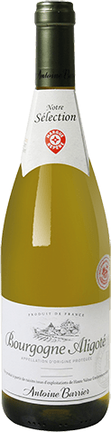 Bouteille de vin blanc AOP Vin Blanc Bourgogne Aligoté « Antoine Barrier », millésime 2025/2026 — vignoble Bourgogne