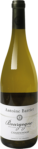 Bouteille de vin blanc AOP Vin Blanc Bourgogne Chardonnay « Antoine Barrier », millésime 2025/2026 — vignoble Bourgogne