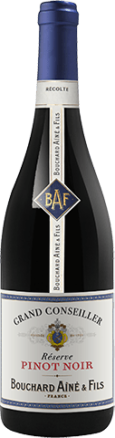 Bouteille de vin rouge AOP Vin Rouge Bourgogne Pinot Noir « Bouchard Aîné & Fils », millésime 2025/2026 — vignoble Bourgogne