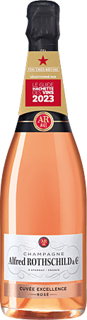 Bouteille de vin effervescent — AOP(1) CHAMPAGNE ROSÉ ALFRED ROTHSCHILD & CIE EXCELLENCE