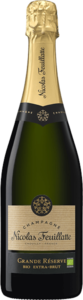 Bouteille de vin effervescent — AOP(1) CHAMPAGNE EXTRA BRUT BIO NICOLAS FEUILLATTE