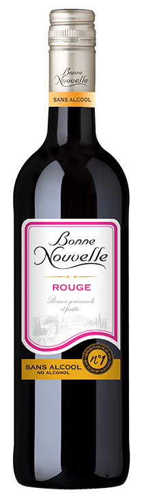Bouteille de vin rouge Rouge Sans Alcool « Bonne nouvelle »