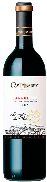 Bouteille de vin rouge Languedoc « AOP Le sentier du pelerin », millésime 2021 — vignoble Languedoc
