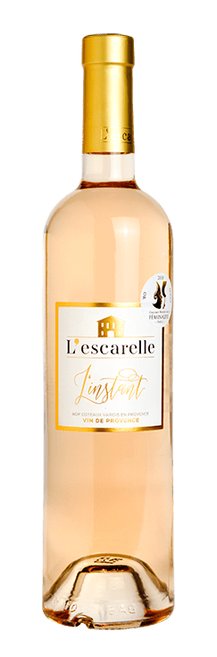 Bouteille de vin rosé l'Escarelle « l'instant rosé », millésime 2020 — vignoble Provence & Corse