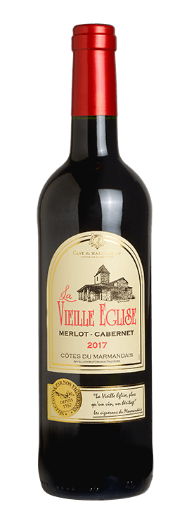 Bouteille de vin rouge Côtes du marmandais « La vieille église », millésime 2021 — vignoble Sud-ouest