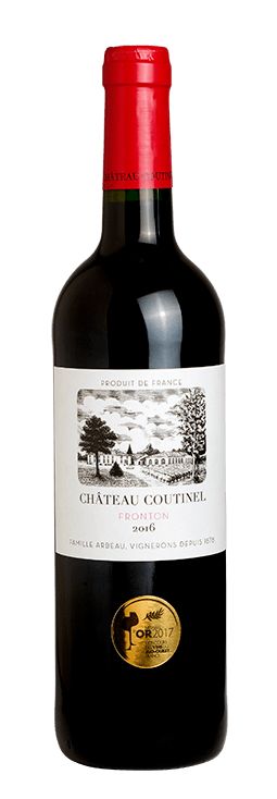 Bouteille de vin rouge Fronton « Château coutinel », millésimes 2019 à 2020 — vignoble Sud-ouest