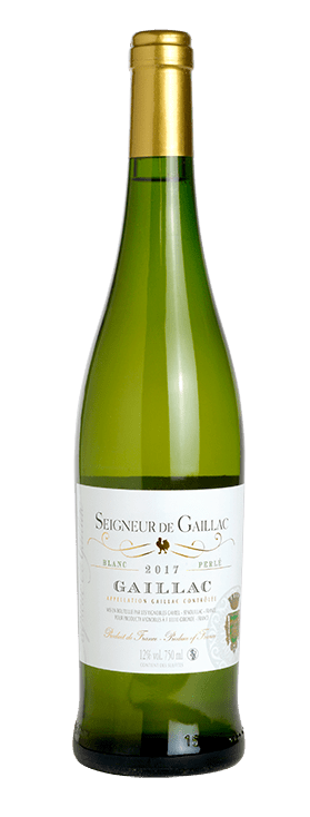 Bouteille de vin blanc Gaillac perlé « Seigneur de gaillac », millésime 2019 — vignoble Sud-ouest
