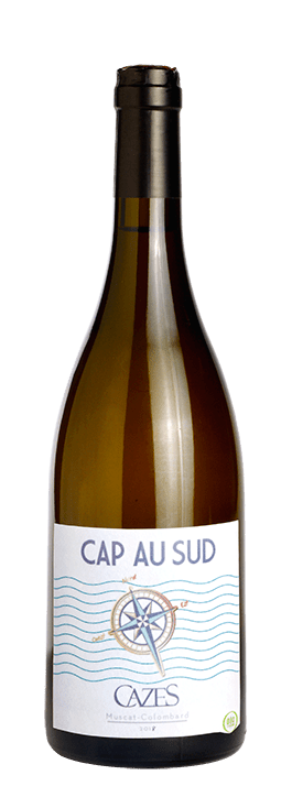 Bouteille de vin blanc IGP Pays D'OC Côtes catalanes « Cap au sud », millésimes 2021 à 2022 — vignoble Languedoc