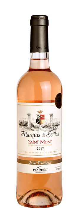 Bouteille de vin rosé Saint Mont « Marquis de Seillan », millésime 2019 — vignoble Sud-ouest